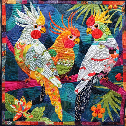 Colorful Cockatiels WJ1609004CL Quilt