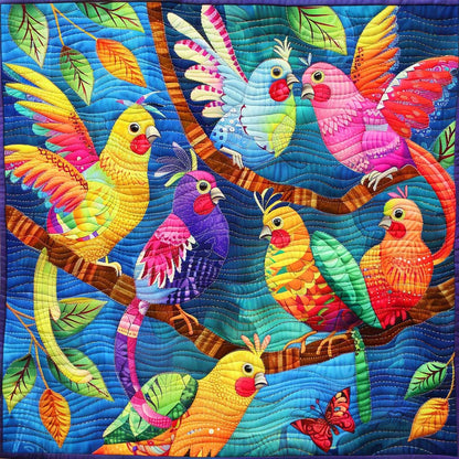 Colorful Cockatiels WJ3008010CL Quilt