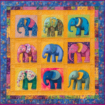 Colorful Elephants WM0608003CL Quilt