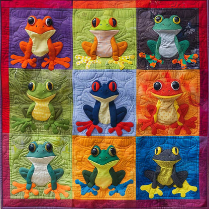 Colorful Frogs WJ2108011CL Quilt