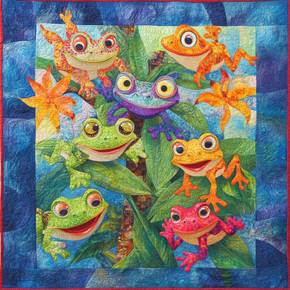 Colorful Frogs WM0308028CL Quilt