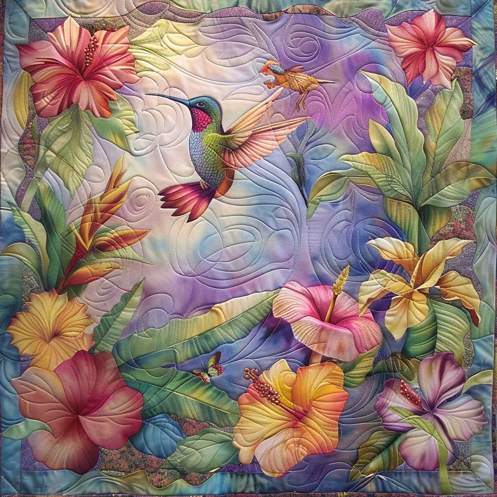 Colorful Hummingbird WM0509009CL Quilt