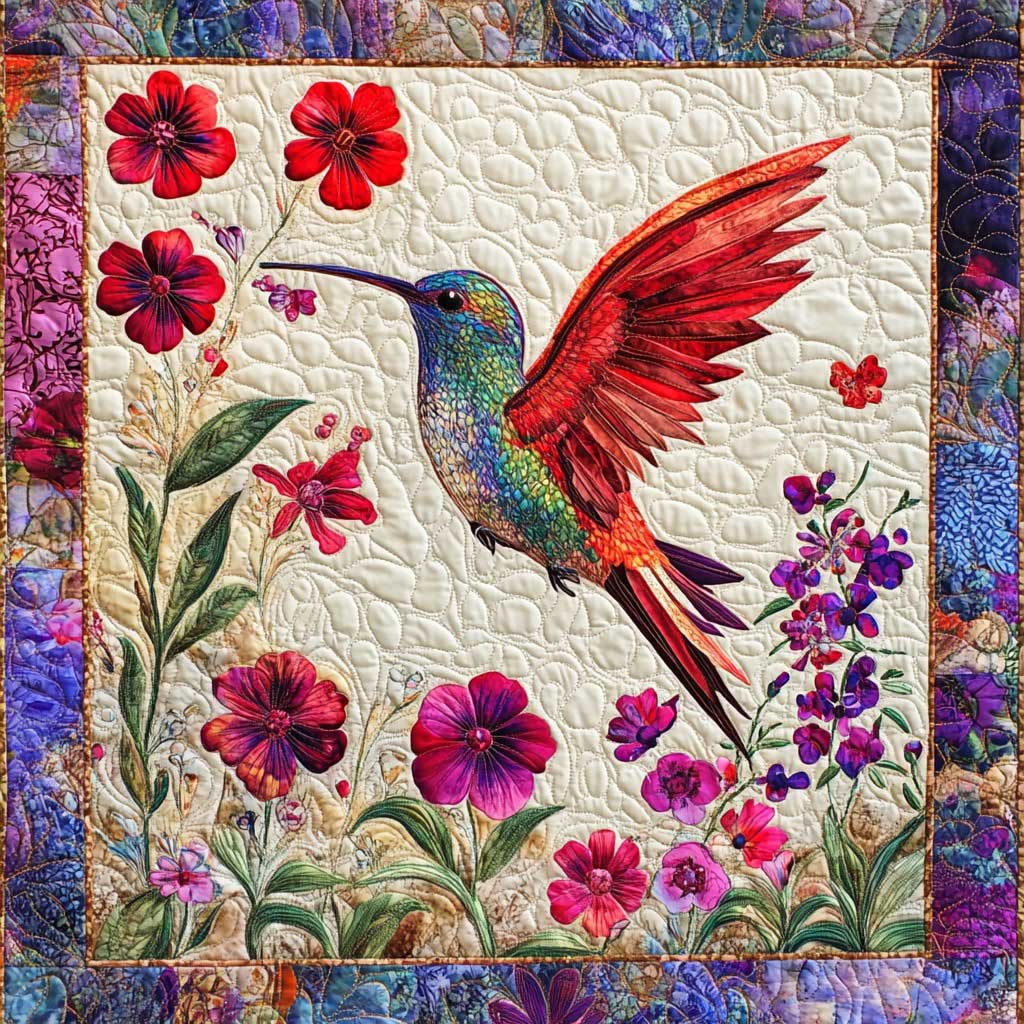 Colorful Hummingbird WM2308012CL Quilt