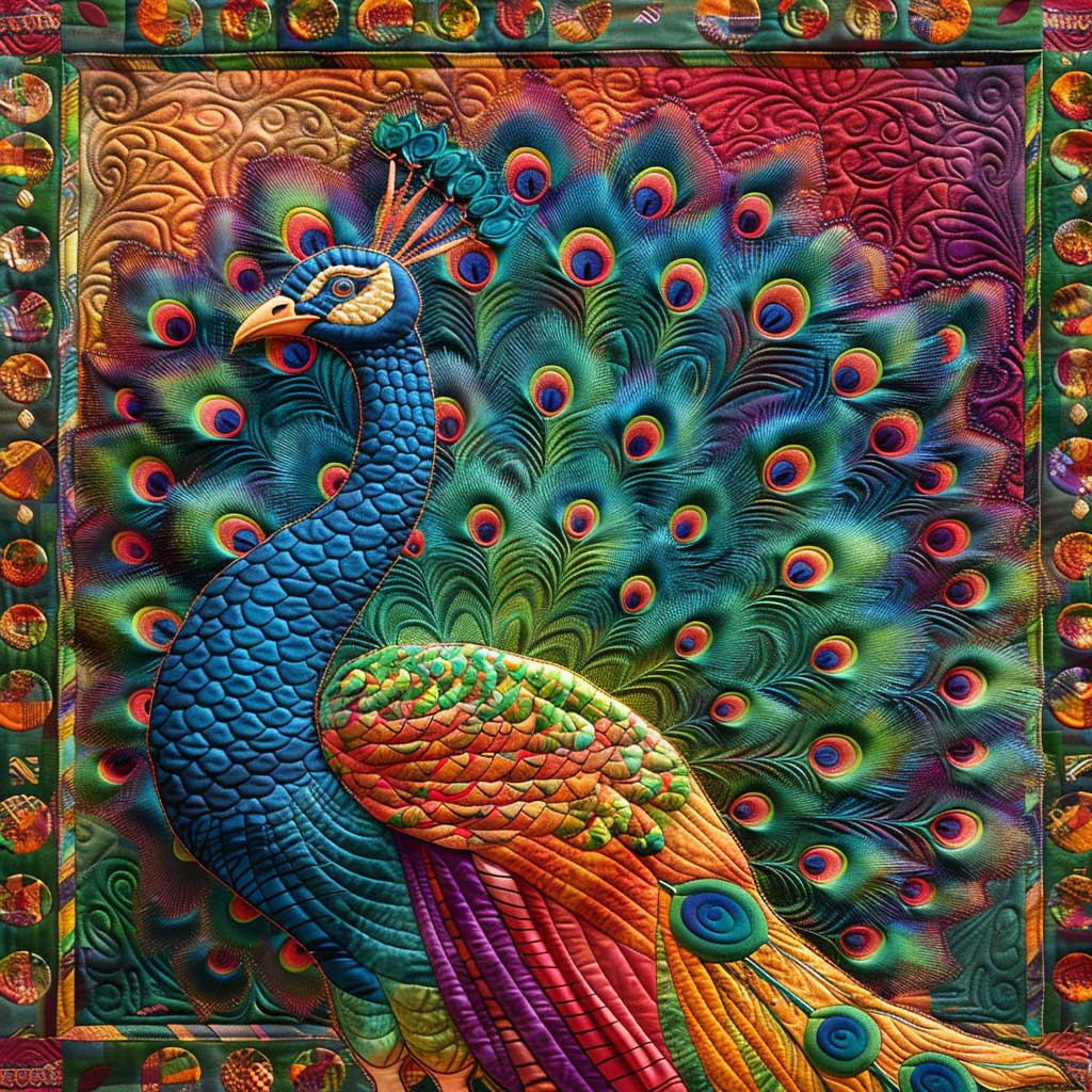 Colorful Peacock WJ1609005CL Quilt