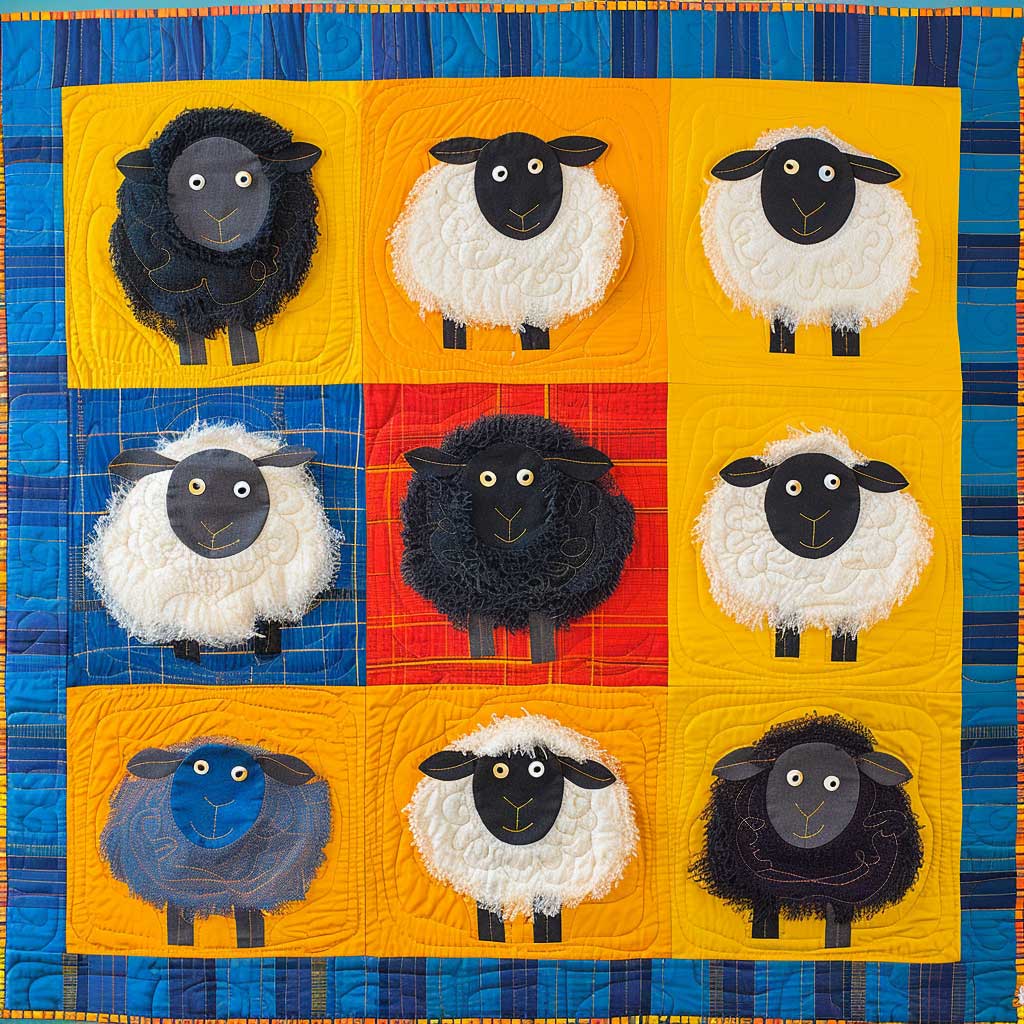 Colorful Sheep WJ1608008CL Quilt