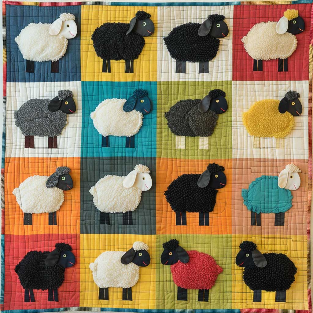 Colorful Sheep WJ1608009CL Quilt