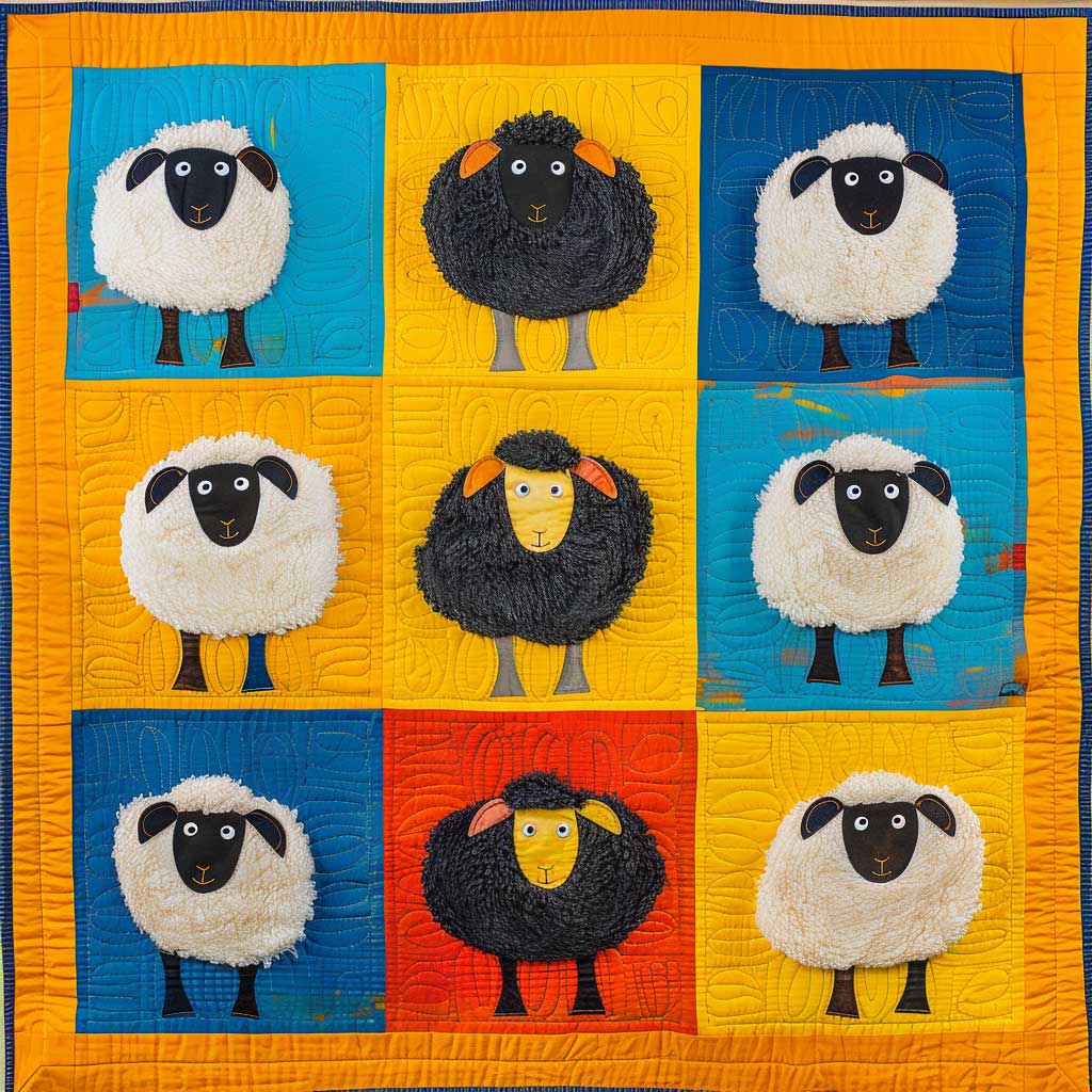 Colorful Sheep WJ1608010CL Quilt