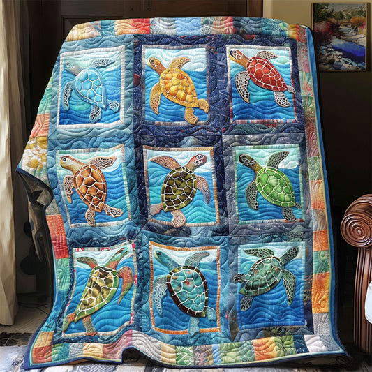 Colorful Turtle WY1001125CL Quilt