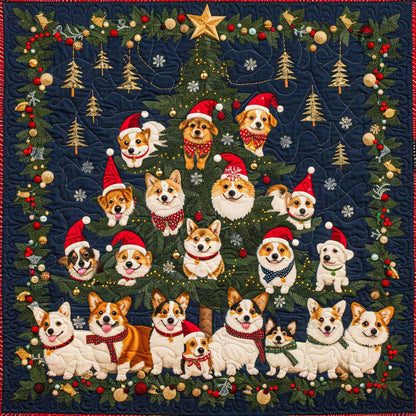 Corgi Christmas Tree WM2908013CL Quilt