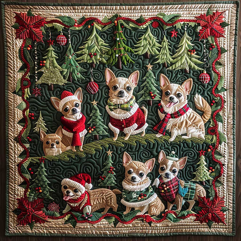 Corgi Parade WM1608035CL Quilt