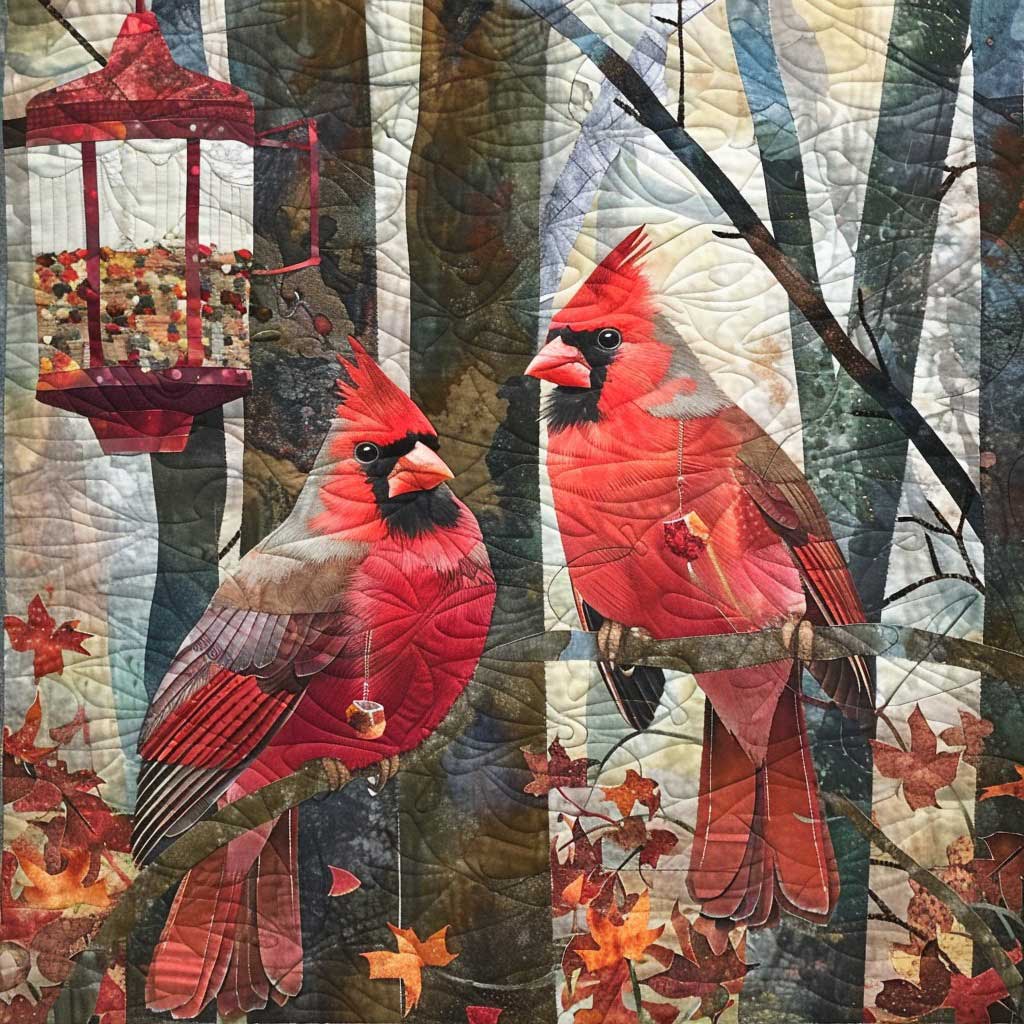 Couple Cardinals WM2308030CL Quilt