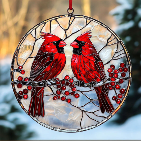 Couple Cardinal WX0602183CL Suncatcher