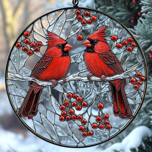 Couple Cardinal WX0602185CL Suncatcher
