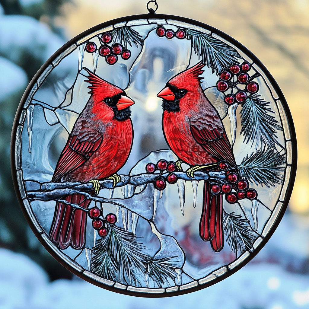 Couple Cardinal WX0602186CL Suncatcher