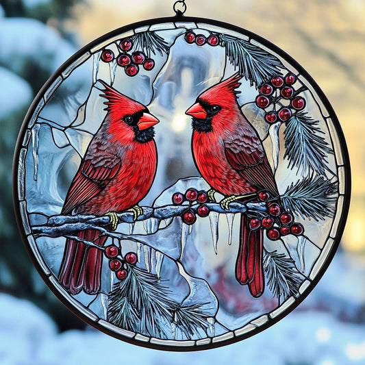 Couple Cardinal WX0602186CL Suncatcher