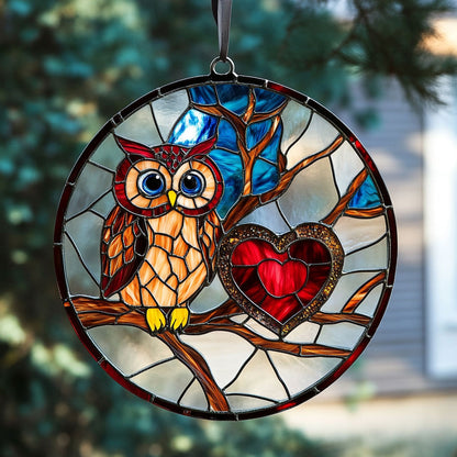 Couple Owl WX1002080CL Suncatcher