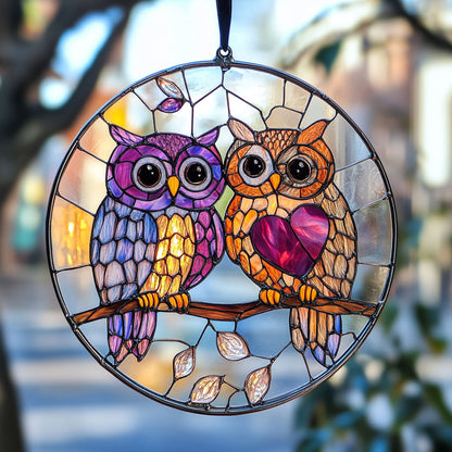 Couple Owl WX1002081CL Suncatcher