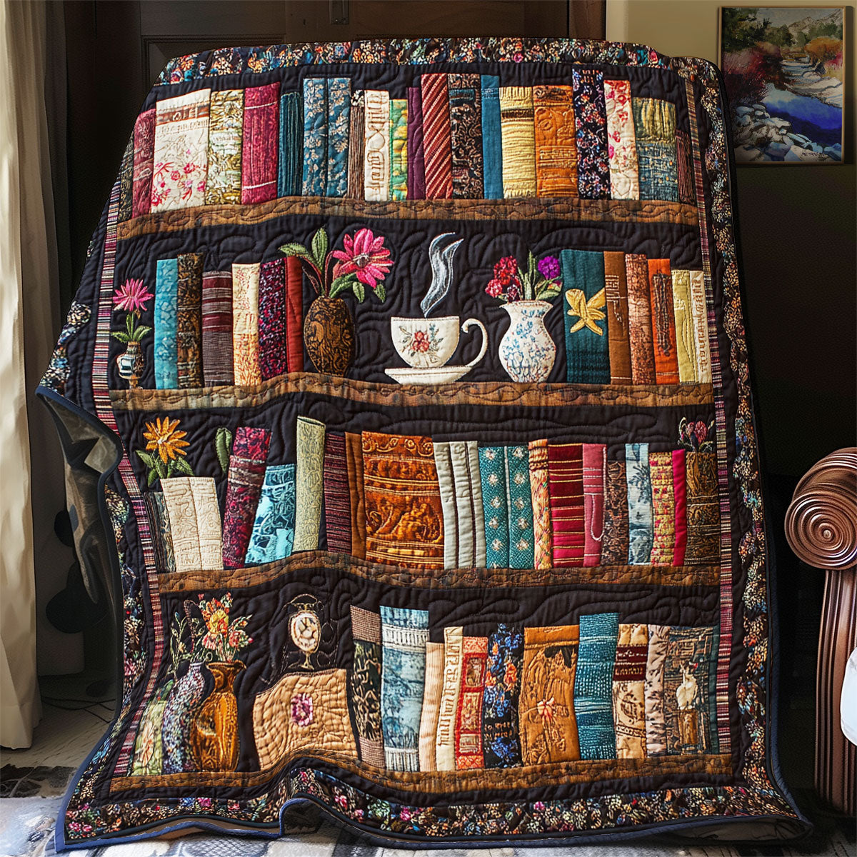 Cozy Bookshelf Charm YR2101030CL Quilt