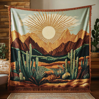 Cozy Cactus Desert CW1901007CL Woven Throw Blanket