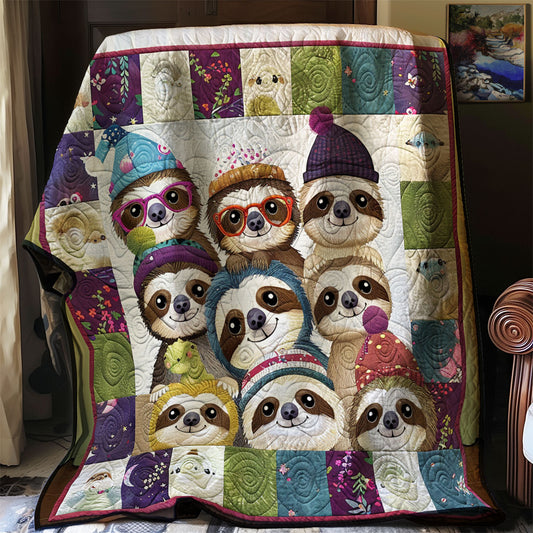 Cute Winter Sloth XR1906018CL Quilt