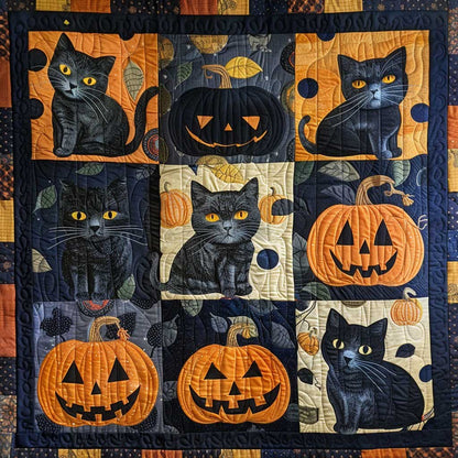 Dark Cartoon Cat WM2908025CL Quilt