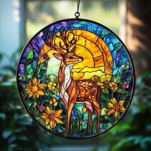 Deer In Garden WX0602188CL Suncatcher