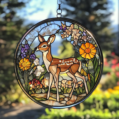 Deer In Garden WX0602189CL Suncatcher