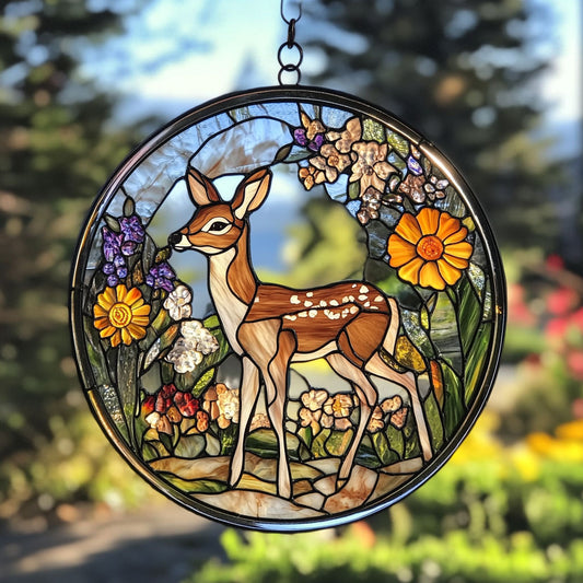 Deer In Garden WX0602189CL Suncatcher