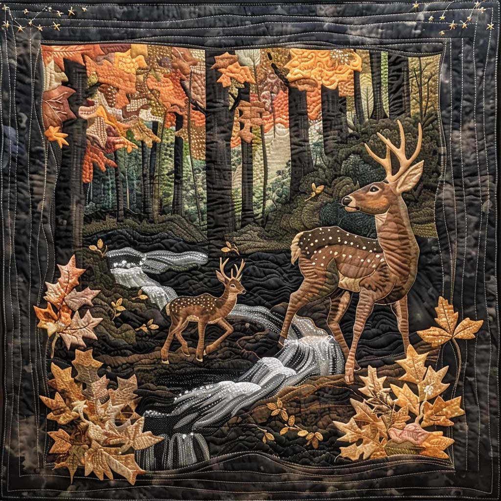 Deers In The Wood WJ1409006CL Quilt
