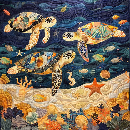 Depicting Sea Turtle WM2908045CL Quilt