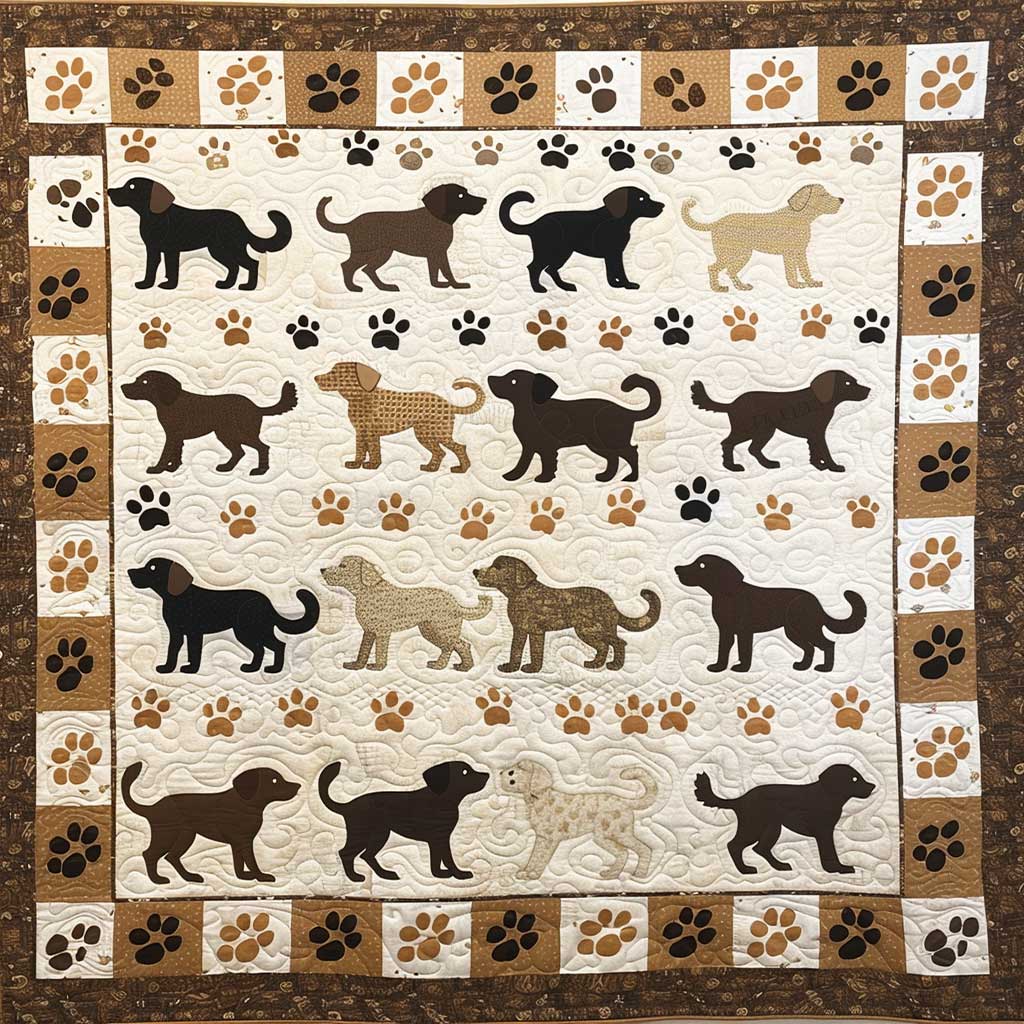 Dogs Silhouettes WJ1409007CL Quilt