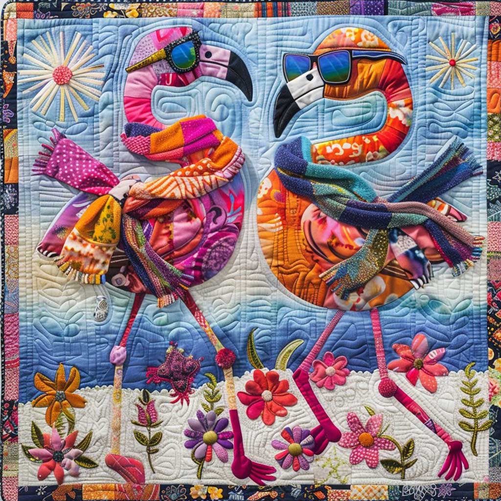 Double Flamingos WM2808077CL Quilt