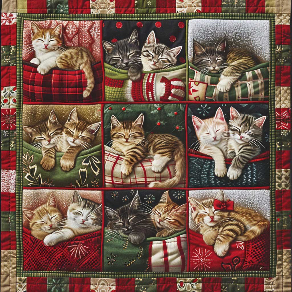 Double Kitty Sleeping WM2408033CL Quilt