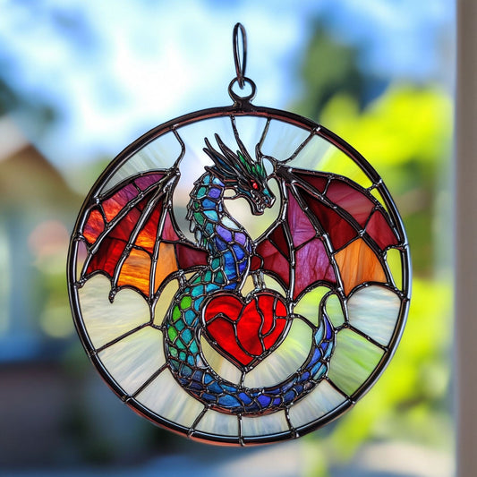 Dragon Heart WX1002090CL Suncatcher