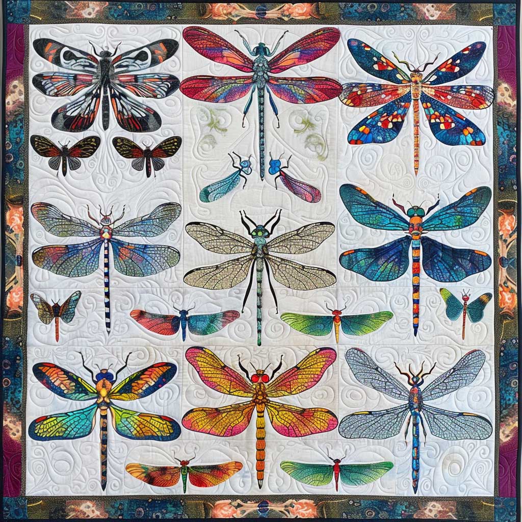 Dragonflies XR1406008CL Quilt