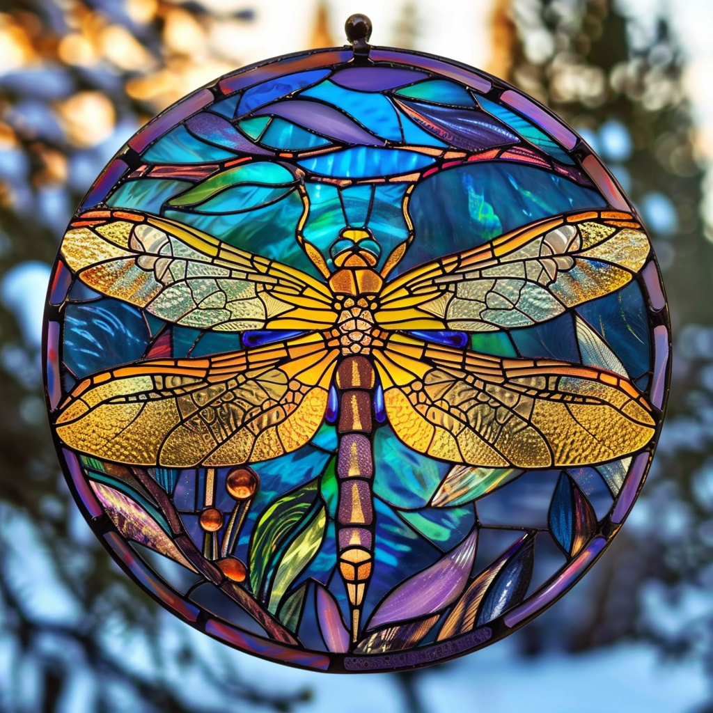 Dragonfly Night XR2208032CL Suncatcher