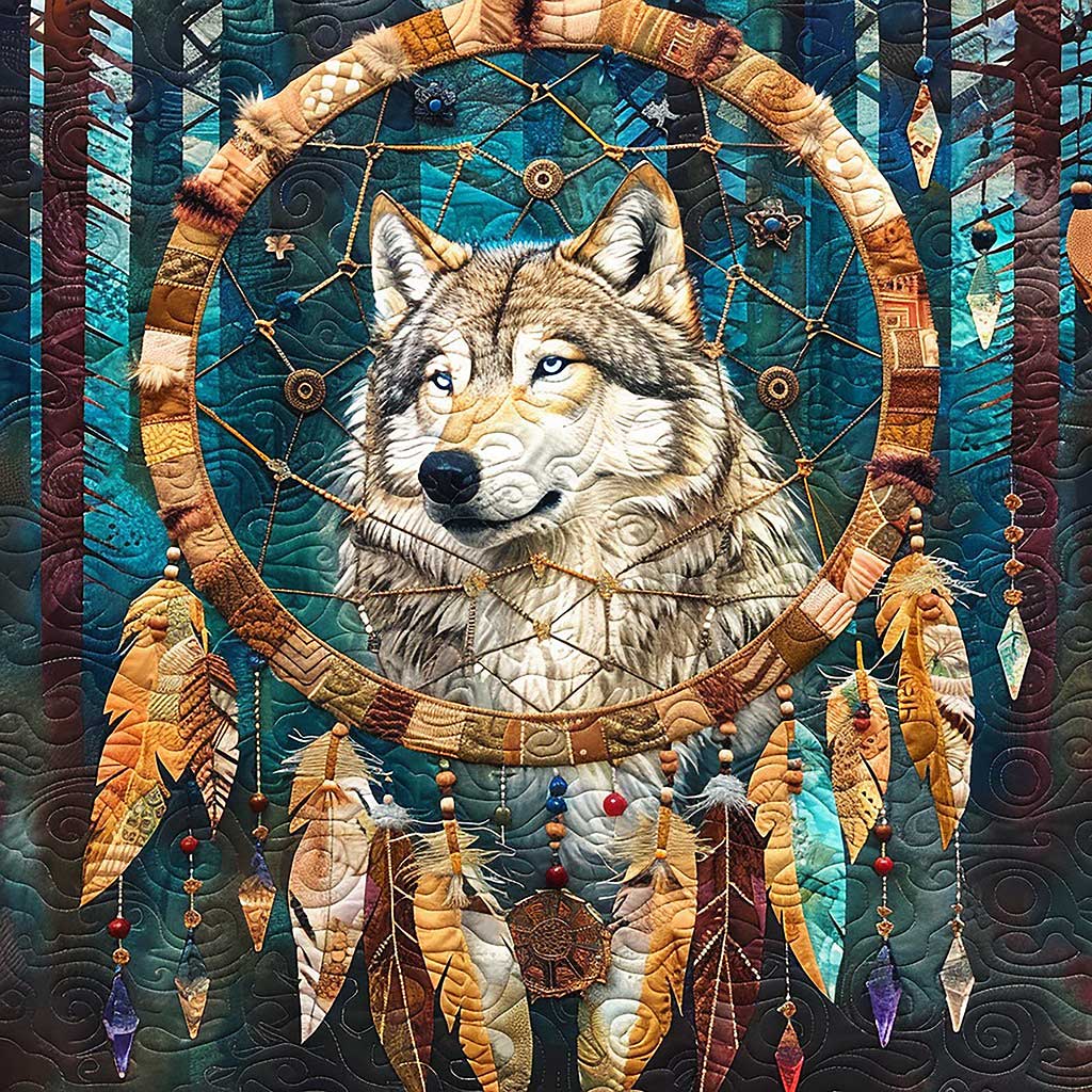 Dream Catcher Wolf WM1008069CL Quilt