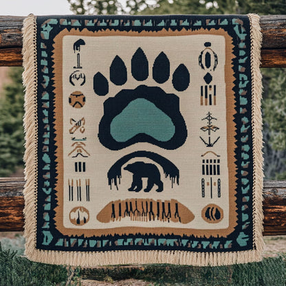 Earth Bound Bear WN2101005CL Woven Throw Blanket