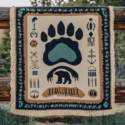 Earth Bound Bear WN2101005CL Woven Throw Blanket