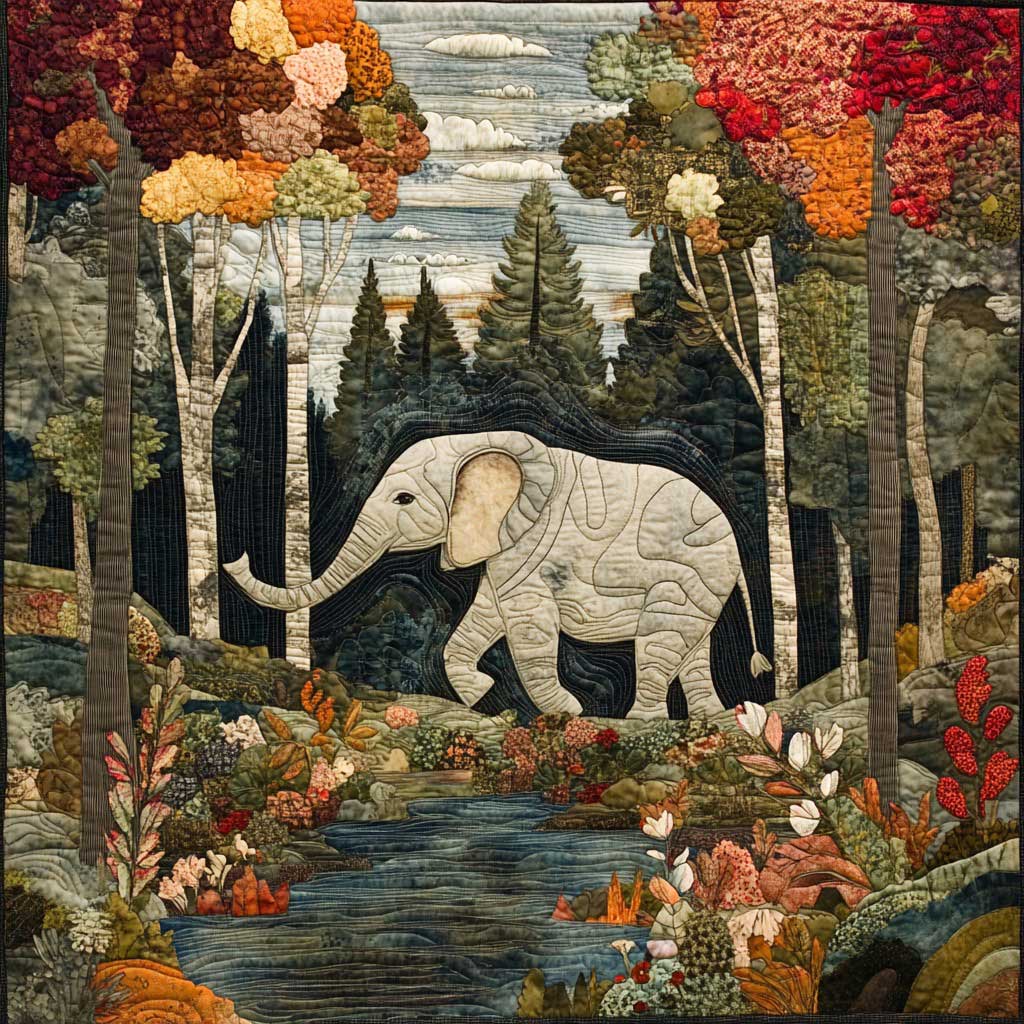 Elephant In Forest WM0608033CL Quilt