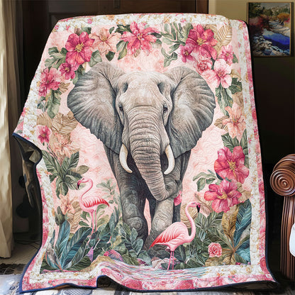 Elephant And Flamingo WY1001148CL Quilt