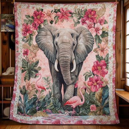 Elephant And Flamingo WY1001148CL Quilt