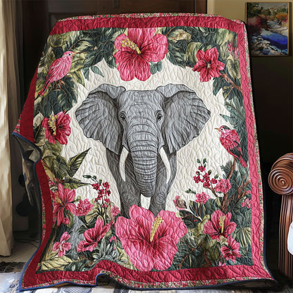 Elephant And Hibiscus WY1001149CL Quilt