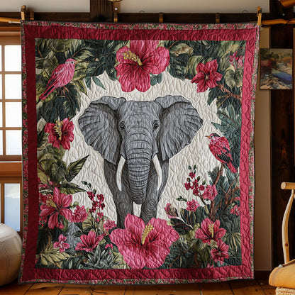 Elephant And Hibiscus WY1001149CL Quilt