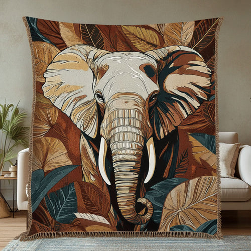 Elephant CW2101003CL Woven Throw Blanket