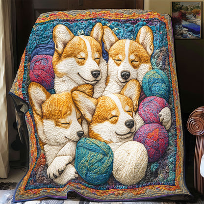 Family Of Corgi WY1001152CL Quilt