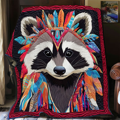 Feather Headdress Raccoon WY1001153CL Quilt