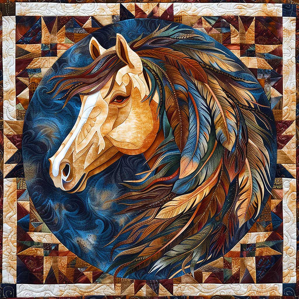 Feathers And Horse WM1408028CL Quilt