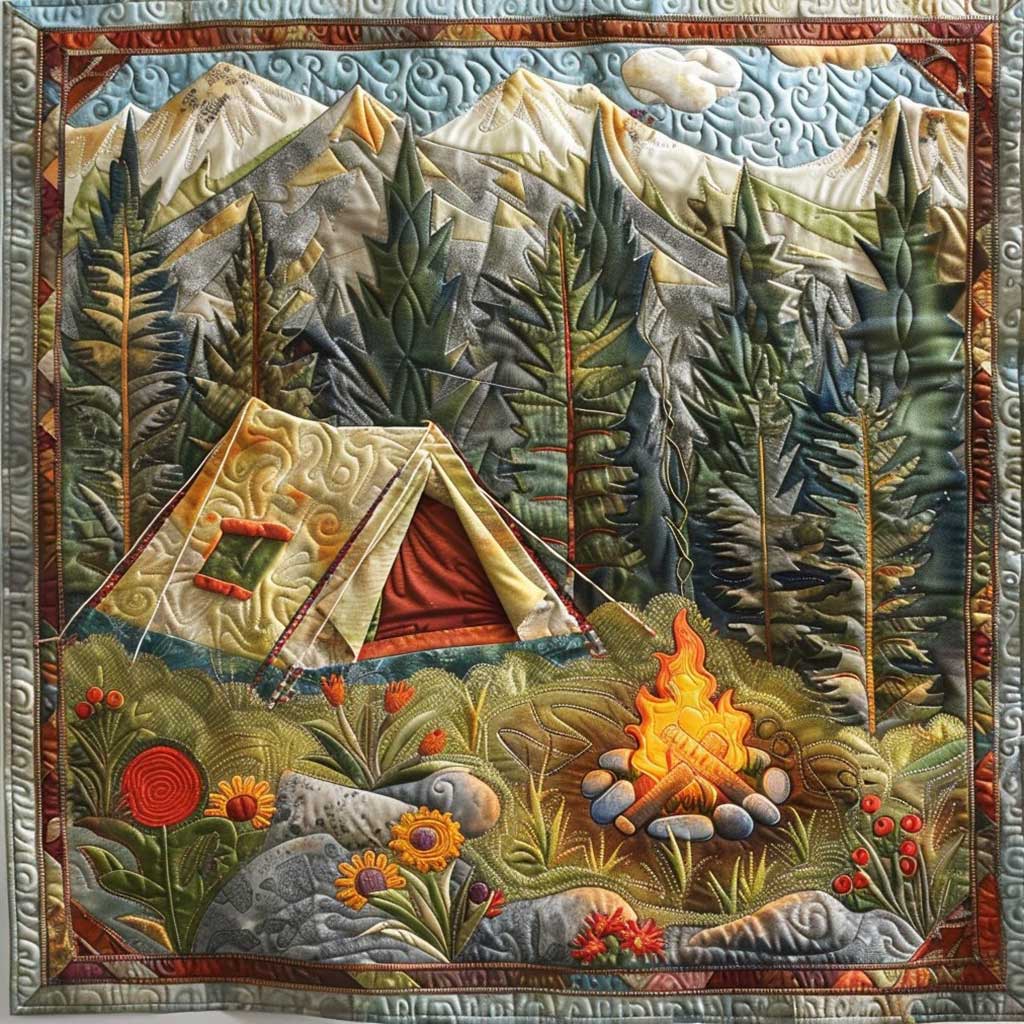Fire On Forest WM2308042CL Quilt