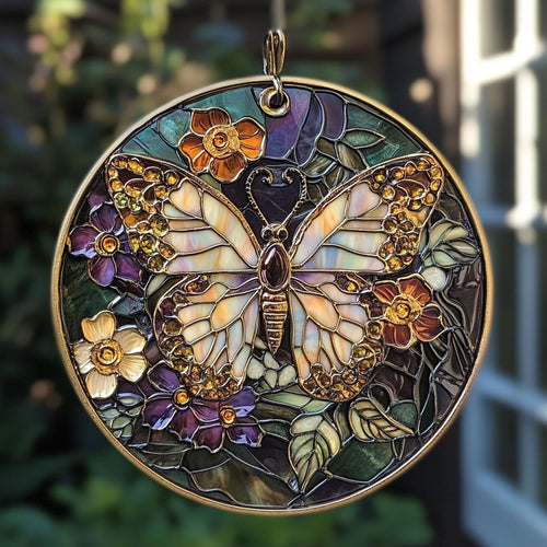 Floral Butterfly WX1002094CL Suncatcher